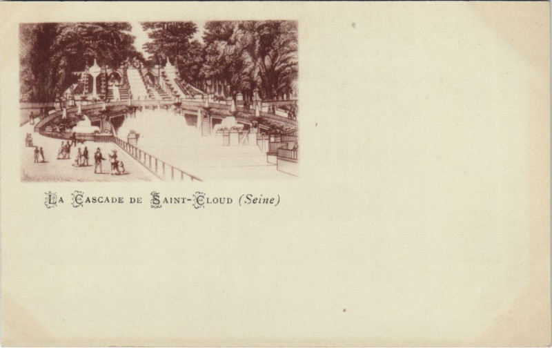 Carte postale ancienne Saint-Cloud La Cascade à Saint-Cloud