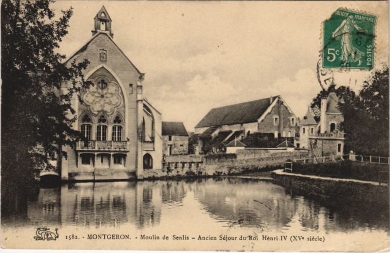 Carte postale ancienne Montgeron Moulin de Senlis à Montgeron