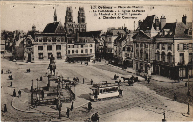 Carte postale ancienne Orleans Place du Martrol