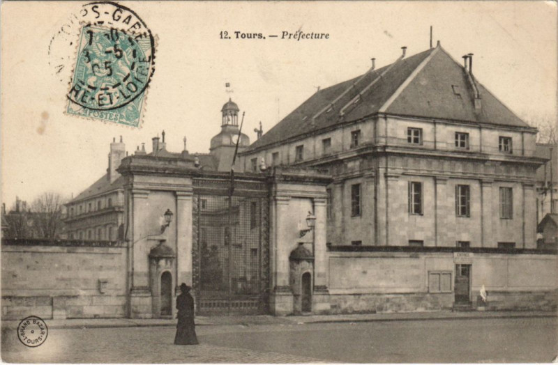Carte postale ancienne Tours Prefecture à Tours