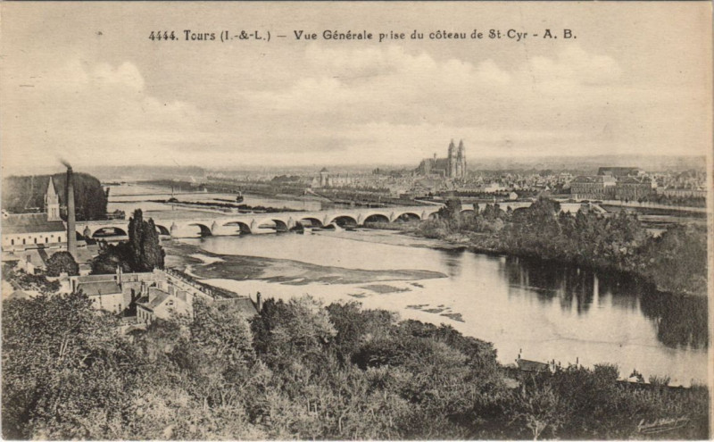 Carte postale ancienne Tours Vue generale à Tours