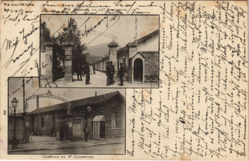 Carte postale ancienne Saint-Die Caserne