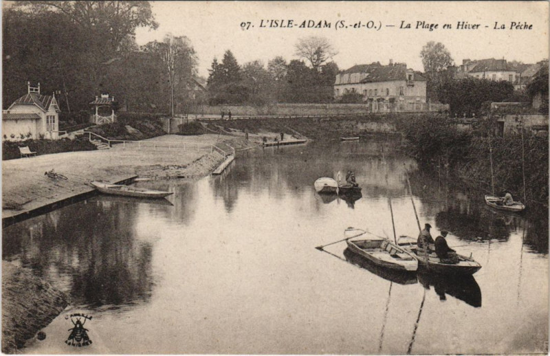 Carte postale ancienne L'Isle-Adam la Plage en hiver