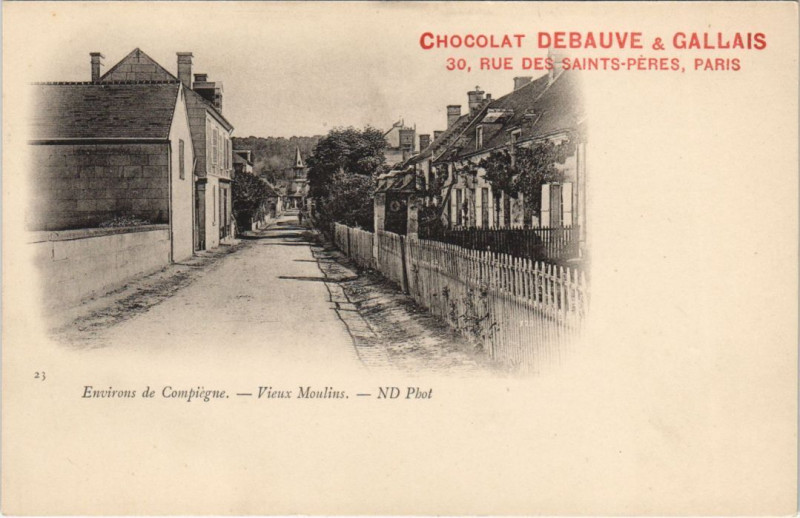 Carte postale ancienne Env. De Compiegne Vieux Moulins à Vieux-Moulin