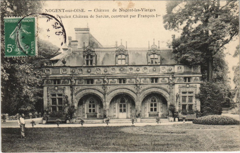 Carte postale ancienne Nogent-Sur-Oise Chateau de Nogent-les-Vierges à Nogent-sur-Oise