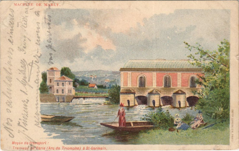 Carte postale ancienne Marly Machine à Marly