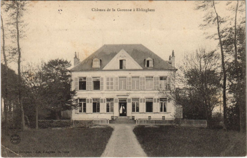 Carte postale ancienne Eblinghem Chateau de la Garenne à Hem