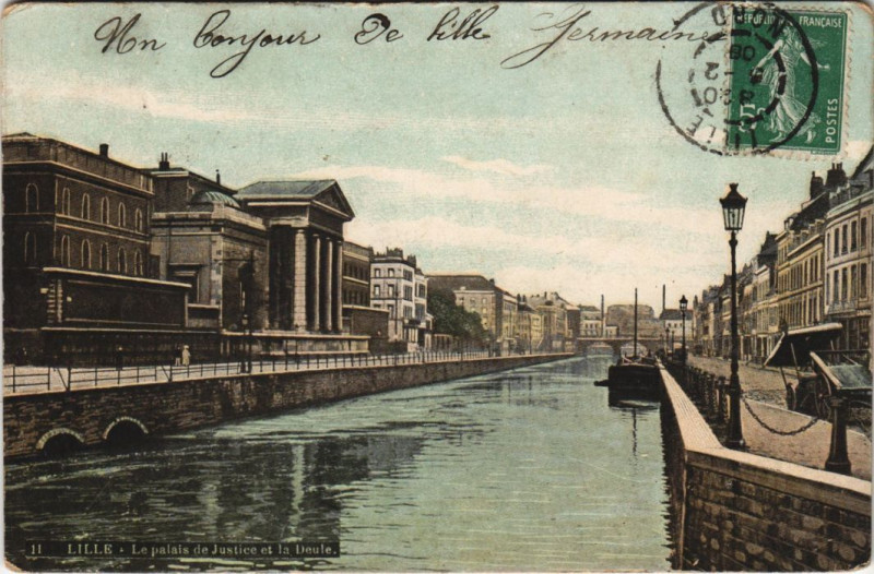Carte postale ancienne Lille Palais de Justice à Lille