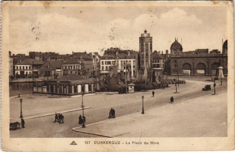Carte postale ancienne Dunkerque Place du Mink à Dunkerque