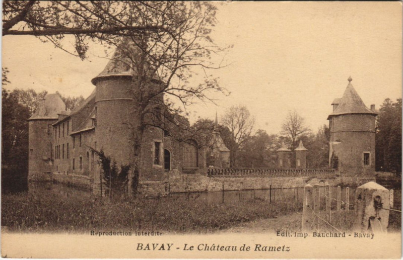 Carte postale ancienne Bavay Chateau de Rametz à Bavay