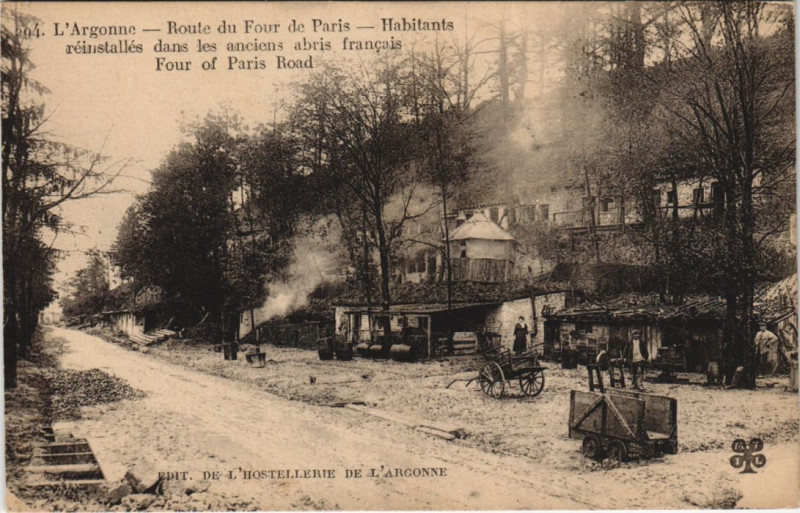 Carte postale ancienne L'Argonne Route du Four de Prais