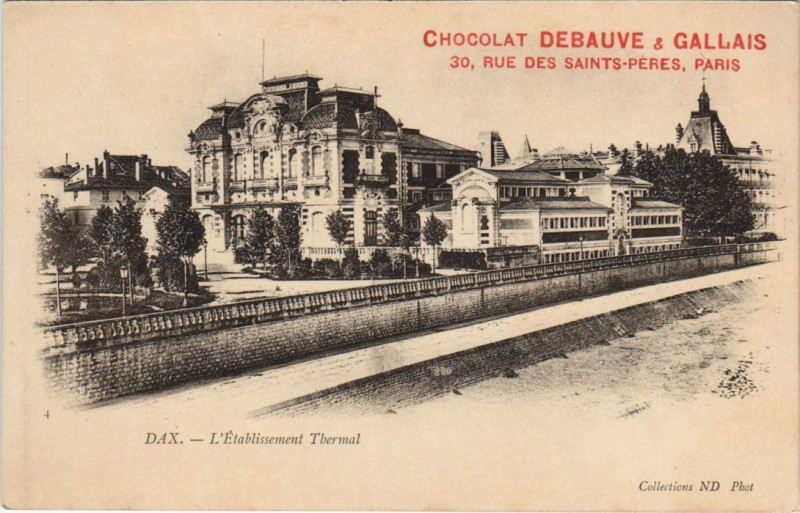 Carte postale ancienne Dax Etabl. Thermal à Dax