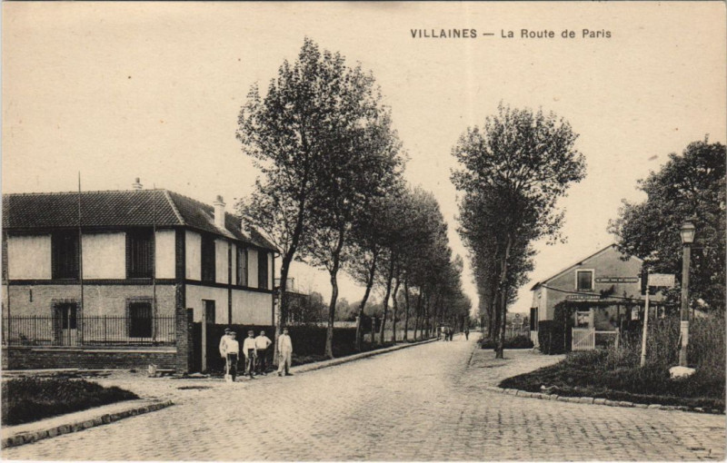 Carte postale ancienne Villaines Route de paris