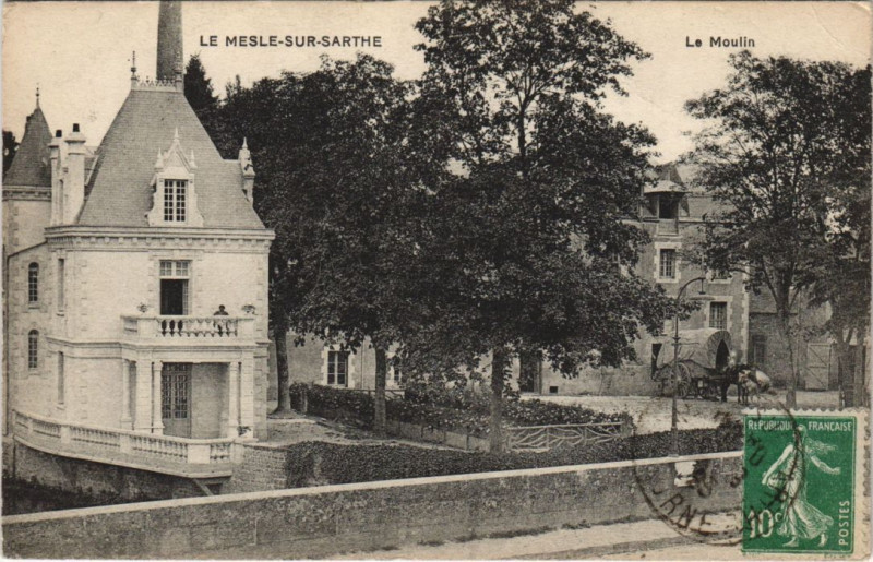 Carte postale ancienne Le Mesle-Sur-Sarhte Le Moulin