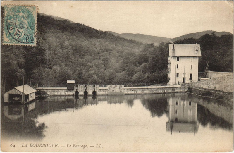 Carte postale ancienne La Bourboule Le Barrage à La Bourboule