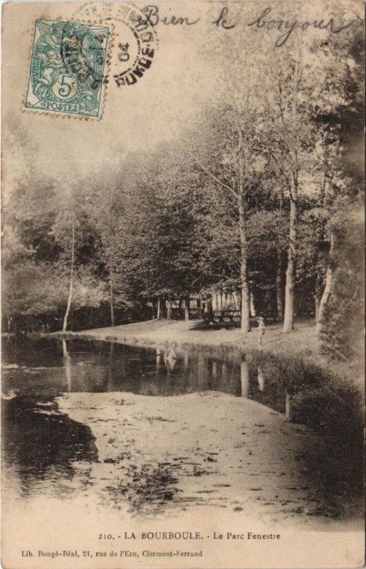 Carte postale ancienne La Bourboule Le Parc Fenestre à La Bourboule