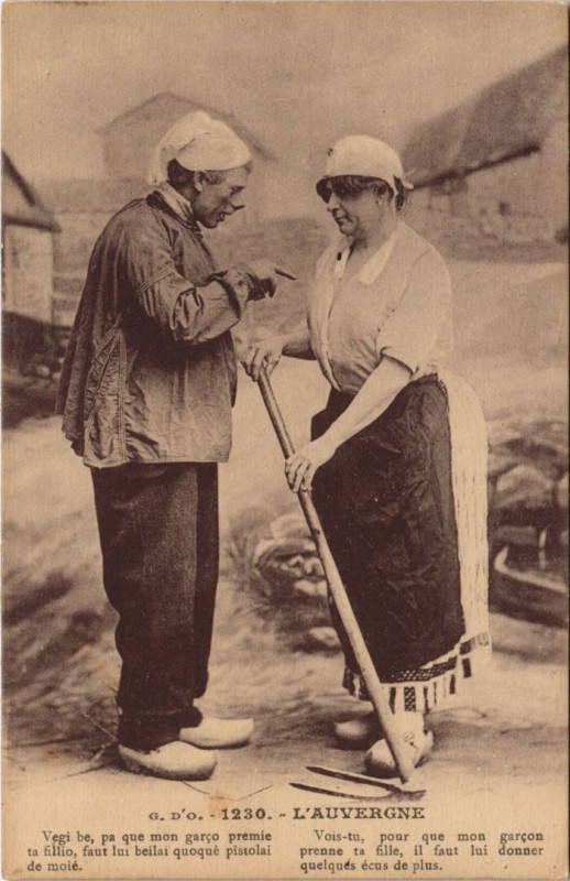 Carte postale ancienne L'Auvergne - Types