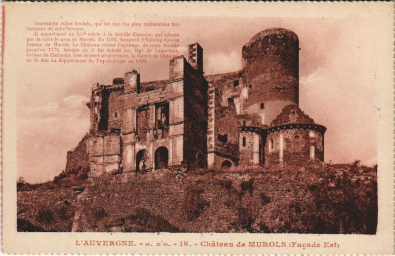 Carte postale ancienne Murols Chateau de Murols à Murol