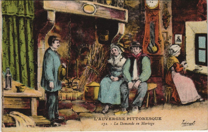 Carte postale ancienne La Demande en Mariage