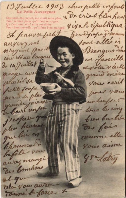 Carte postale ancienne Le Petit Auvergnat