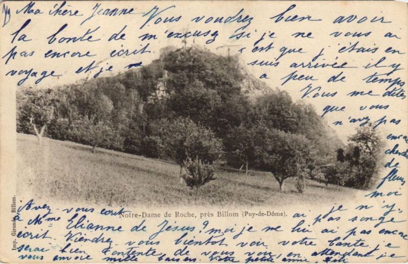 Carte postale ancienne Notre-Dame de Roche pres Billom à Billom