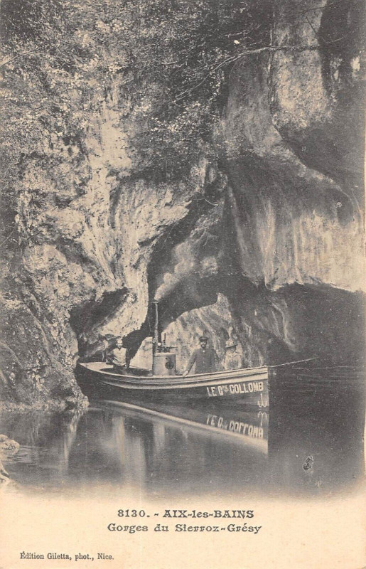 Carte postale ancienne Aix Les Bains Gorges Du Sierroz Gresy à Aix-les-Bains