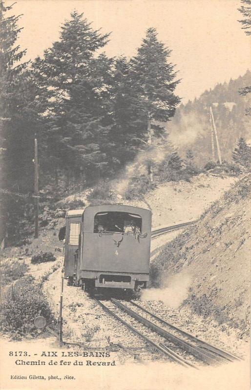 Carte postale ancienne Aix Les Bains Chemin De Fer Du Revard - Train à Aix-les-Bains
