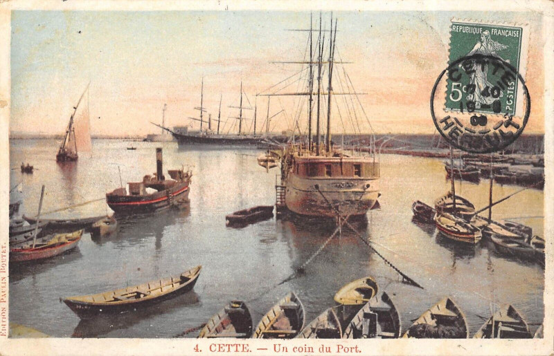 Carte postale ancienne Cette Un Coin Du Port