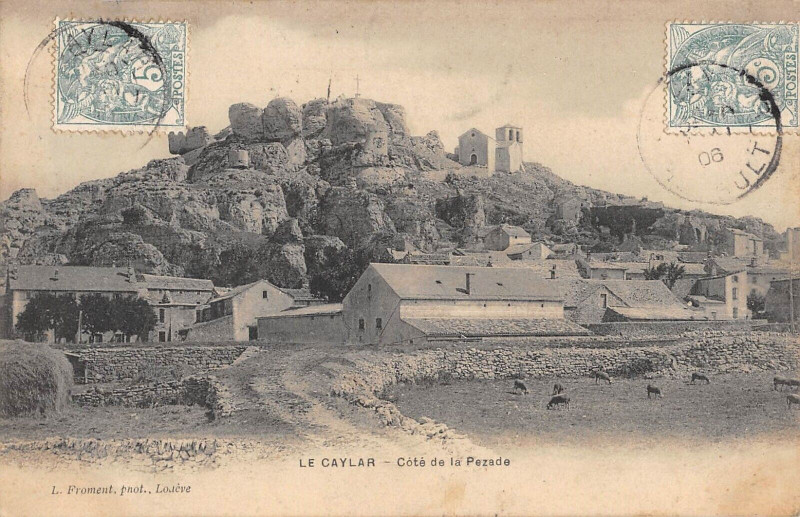 Carte postale ancienne Le Caylar Cote De La Pezade au Caylar