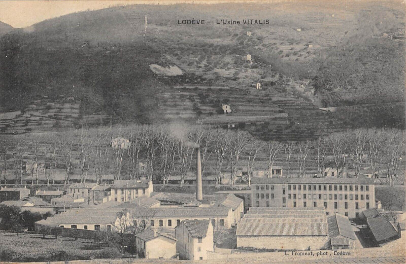 Carte postale ancienne Lodeve Usine Vitalis