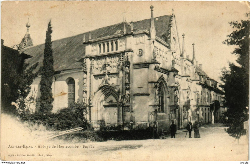 Carte postale ancienne Aix-les-Bains - Abbaye de Hautecombe - Facade à Aix-les-Bains