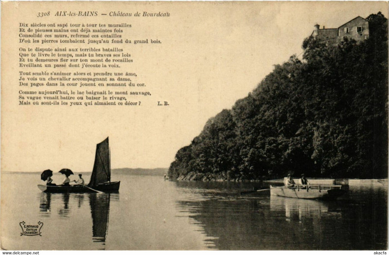 Carte postale ancienne Aix-les-Bains - Chateau de Bourdeau à Aix-les-Bains