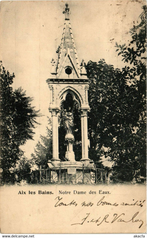 Carte postale ancienne Aix-les-Bains - Notre Dame des Eaux à Aix-les-Bains