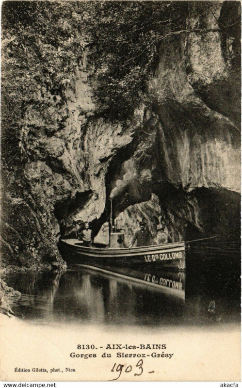 Carte postale ancienne Aix-les-Bains - Gorges du Sierroz-Gresy à Aix-les-Bains