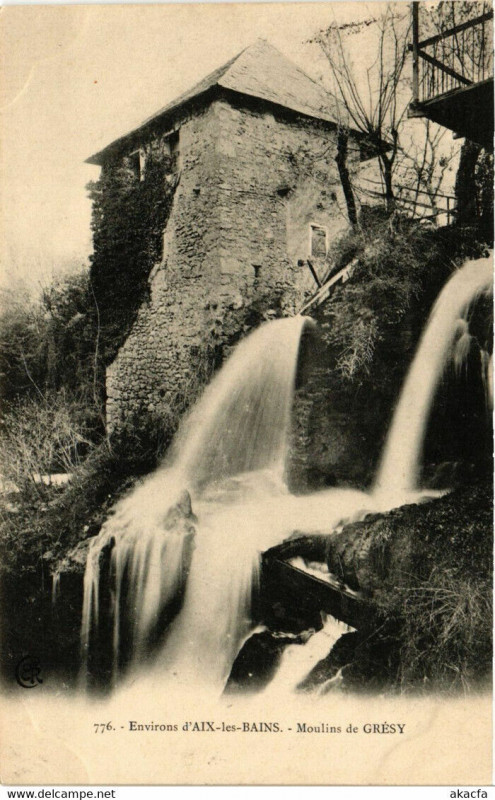 Carte postale ancienne Env. d'Aix-les-Bains - Moulins de Gresy à Aix-les-Bains