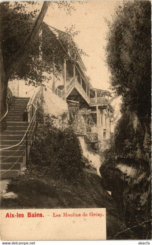 Carte postale ancienne Aix-les-Bains - Les Mouline de Gresy à Aix-les-Bains