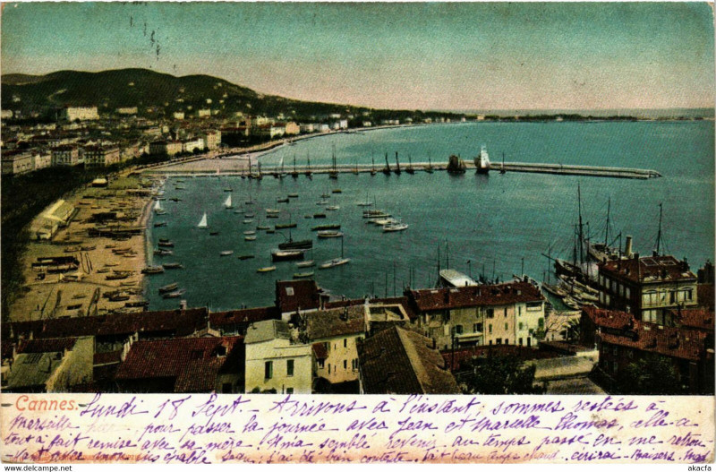 Carte postale ancienne Cannes - Le Port à Cannes