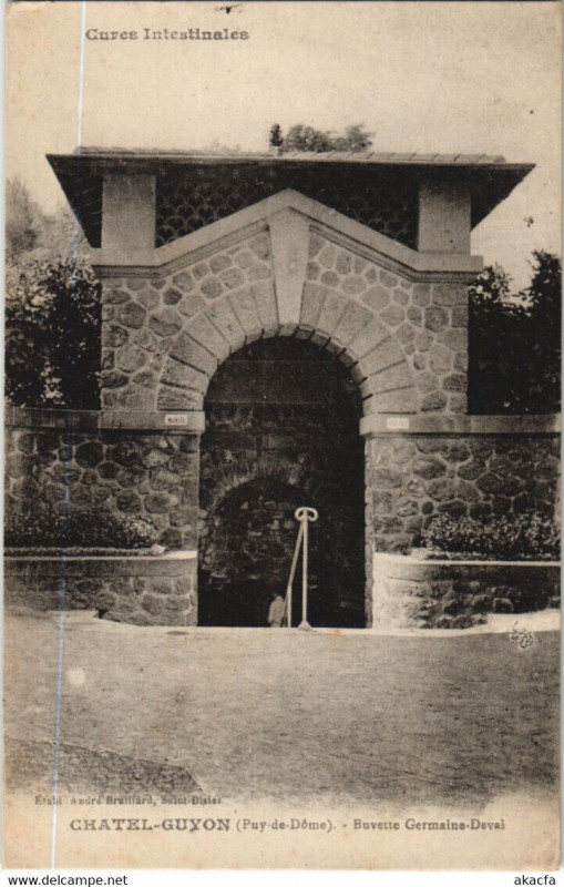 Carte postale ancienne Chatel-Guyon Buvette Germaine Dval