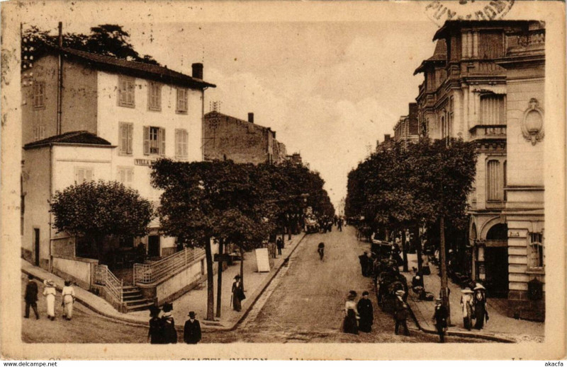 Carte postale ancienne Chatel-Guyon Avenue