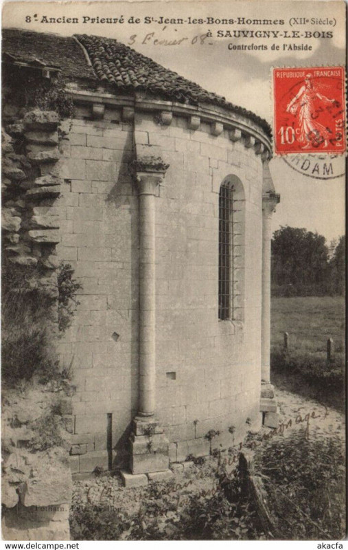 Carte postale ancienne Sauvigny-le-Bois Ancien Prieure de Saint-Jean-les-Bons-Hommes à Sauvigny-le-Bois