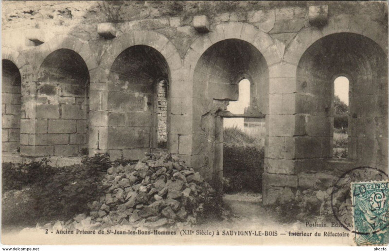Carte postale ancienne Sauvigny-le-Bois Ancien Prieure de Saint-Jean-les-Bons-Hommes à Sauvigny-le-Bois