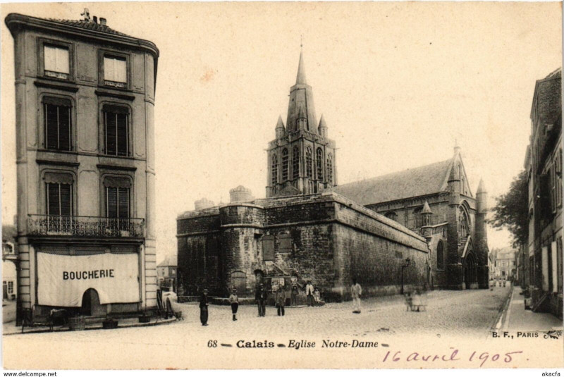 Carte postale ancienne Calais (Dep.62) Eglise Notre Dame à Calais