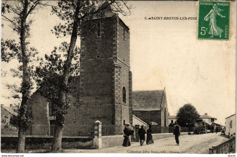 Carte postale ancienne Sint-Brevin-les-Pins - L'Eglise