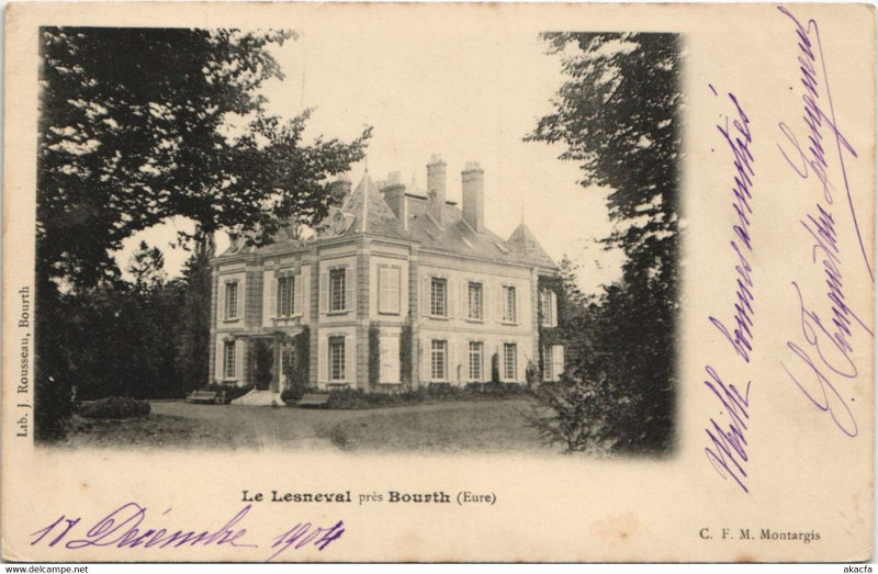 Carte postale ancienne Pres Bourth Le LESNval à Bourth