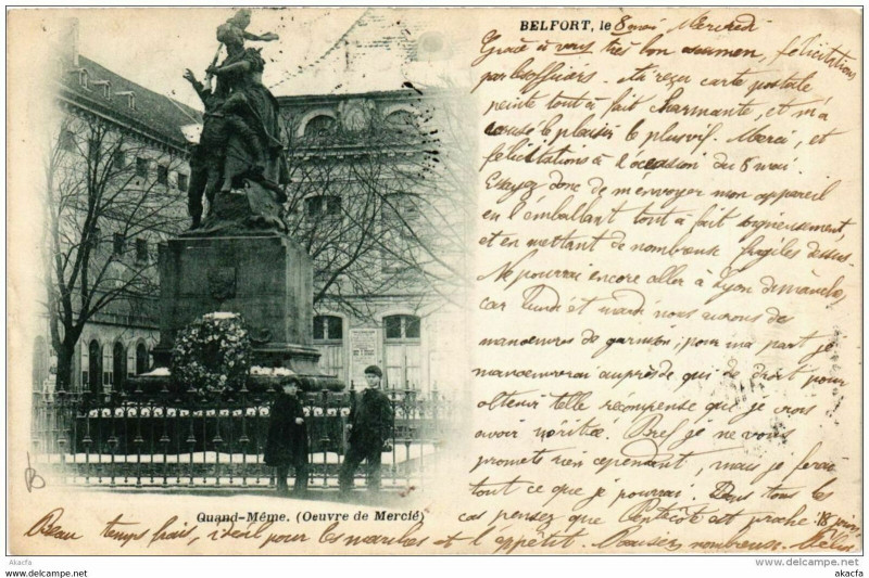 Carte postale ancienne Belfort Quand-Méme à Belfort