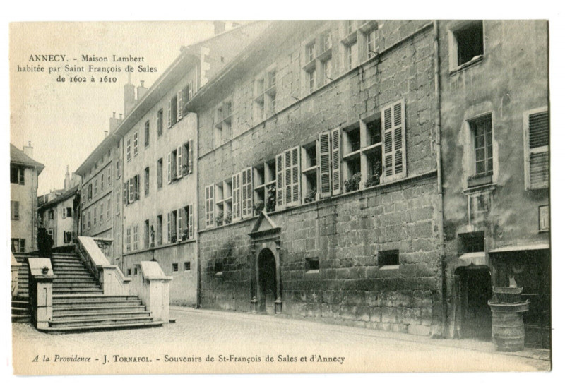 Carte postale ancienne Haute-Savoie Annecy Maison Lambert habitée par Saint-François de Sales à Annecy