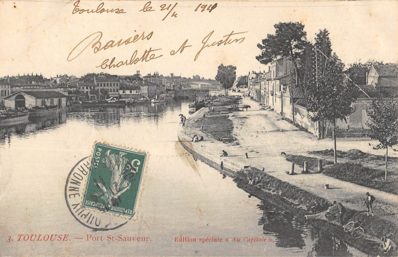 Carte postale ancienne Toulouse Port Saint Sauveur à Saint-Sauveur