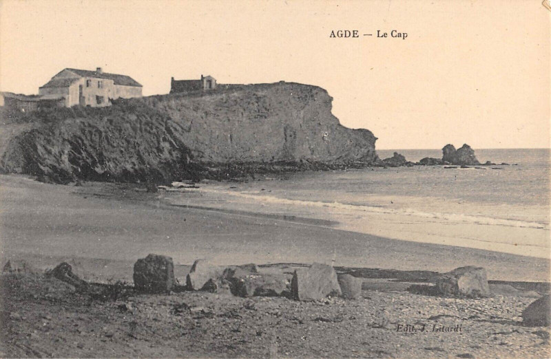 Carte postale ancienne Agde Le Cap (cliché rare à Agde