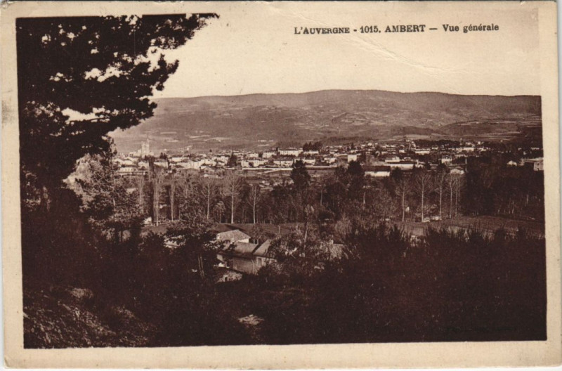 Carte postale ancienne Ambert Vue Generale à Ambert