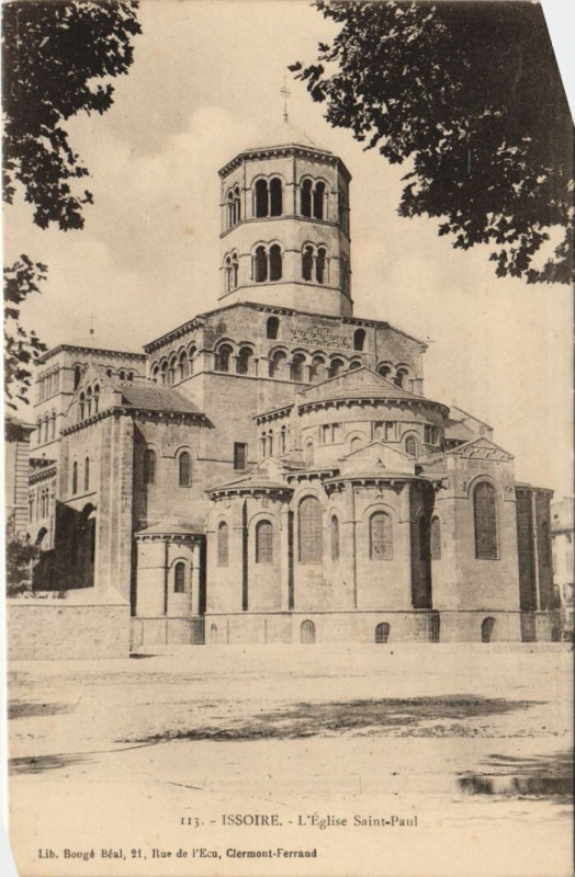 Carte postale ancienne Issoire L'Eglise Saint-Paul à Issoire